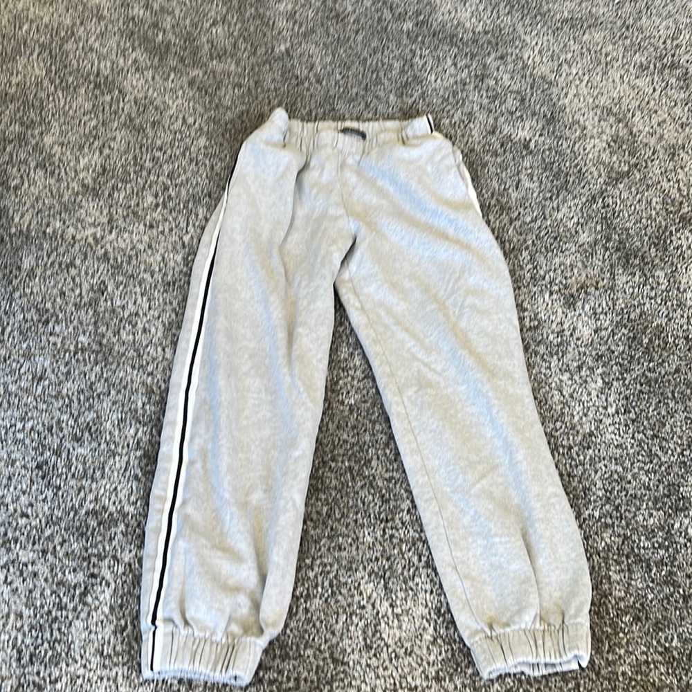 brandy melville grey with stripe detailing size small sweatpants